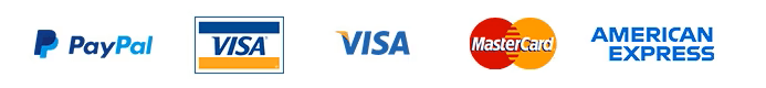 Accepted payment methods: PayPal, Visa, MasterCard, and American Express